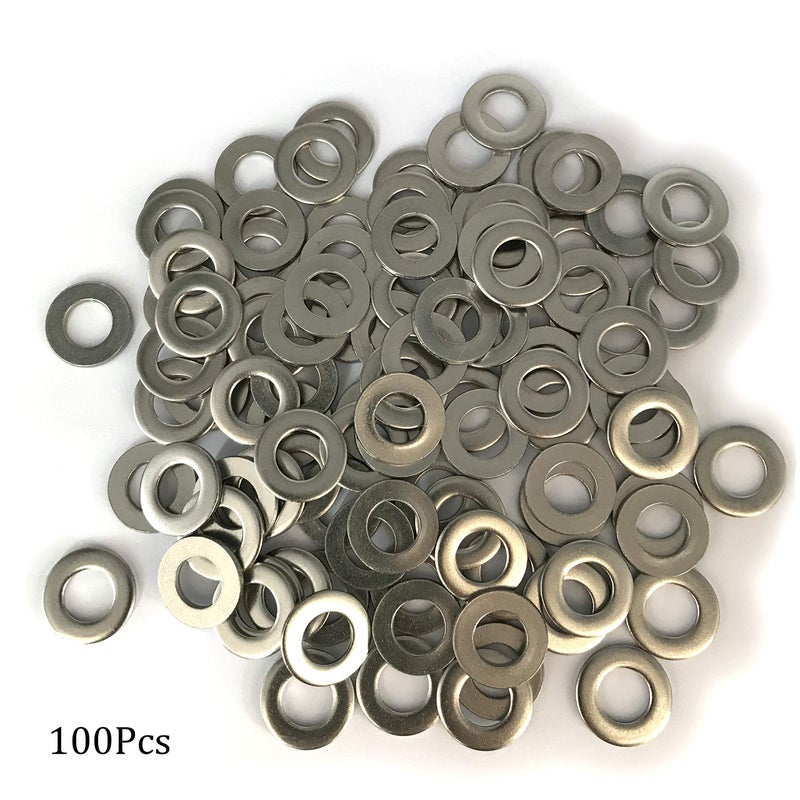NACX M10 Flat Washer, 304 Stainless Steel, 10mm ID, 20mm OD, 2mm Thickness, Plain Finish, for Bolt and Screw (Pack of 100) - Image 3